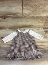 Nicole Miller 2pc Collared Bodysuit & Bear Applique Skirtall Set Ivory sz 12m