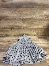 Pippa & Julie Hooded Heart Print Dress Grey sz 5T