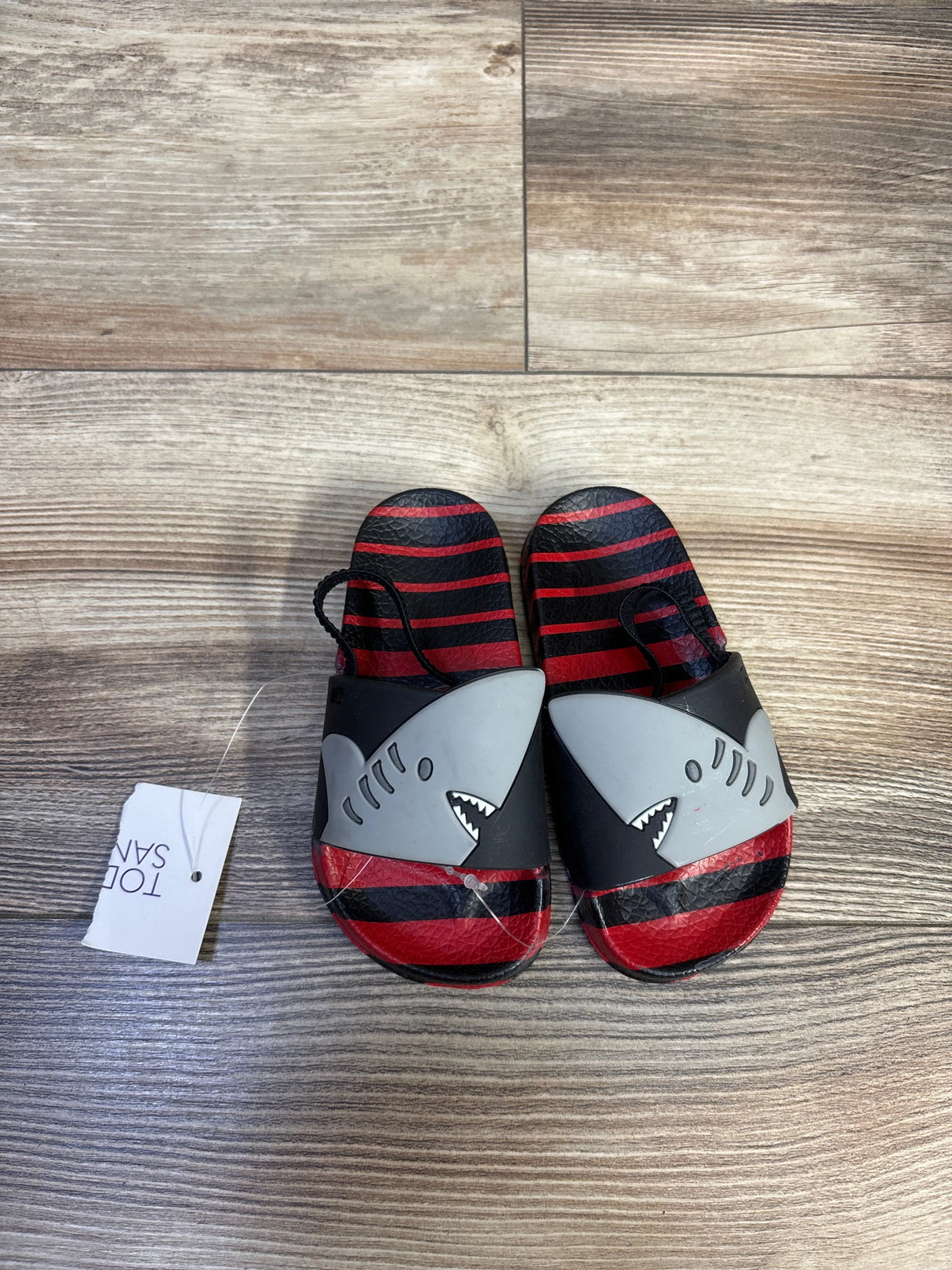 NEW Shark Slide Sandals Red sz 5-6c