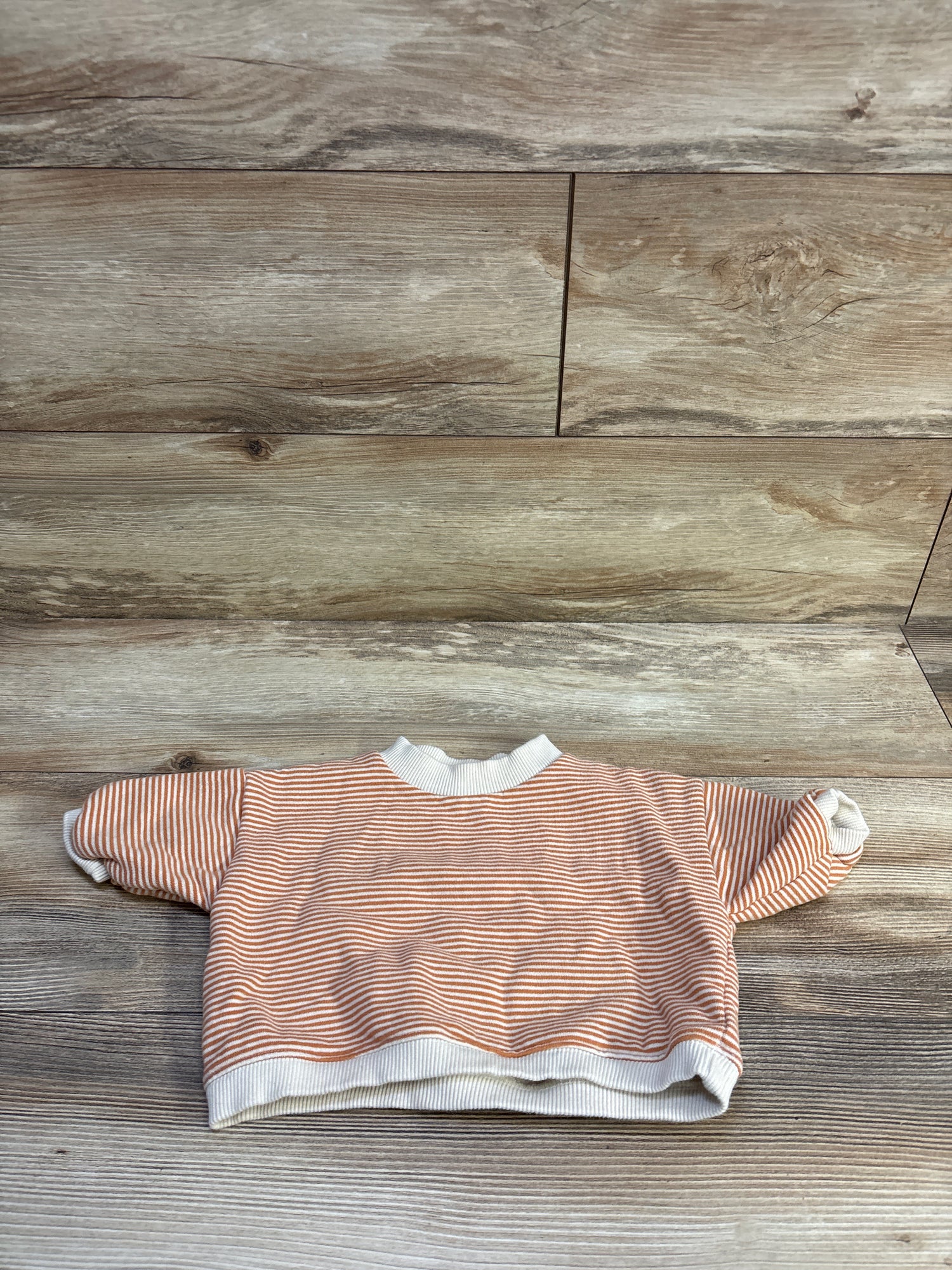Roda J Baby Striped Pullover Sweatshirt Orange sz 6-12m