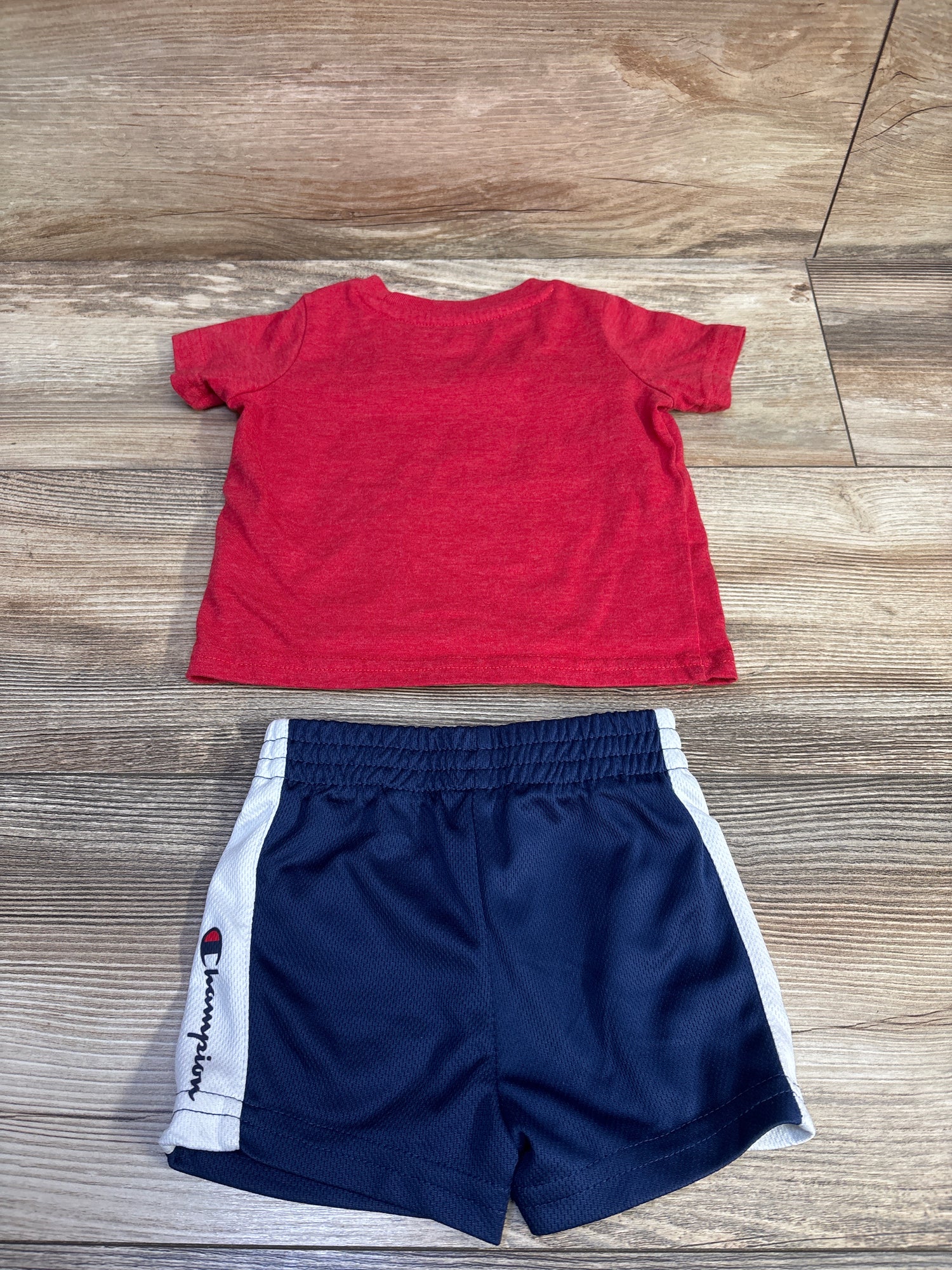 Champion 2pc Shirt & Shorts Set Red sz 6-9m