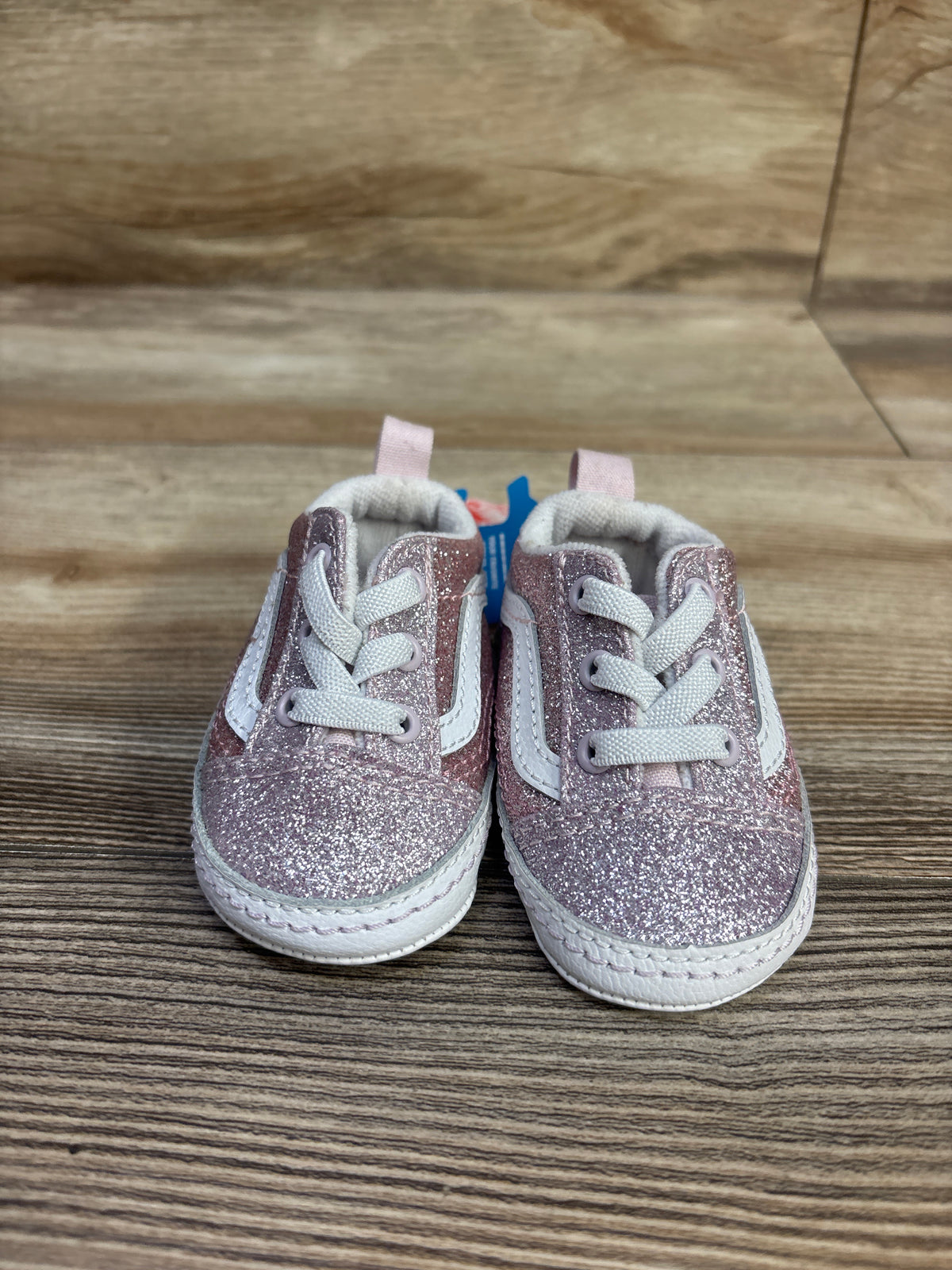 NEW Vans Old Skool Crib Shoes Pink Glitter sz 1c