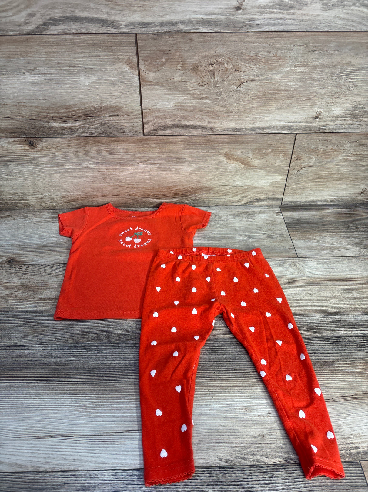 Carter's 2pc Sweet Dreams Pajama Set Red sz 24m