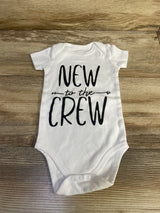 Gyratedream New To The Crew Bodysuit White sz 3-6m