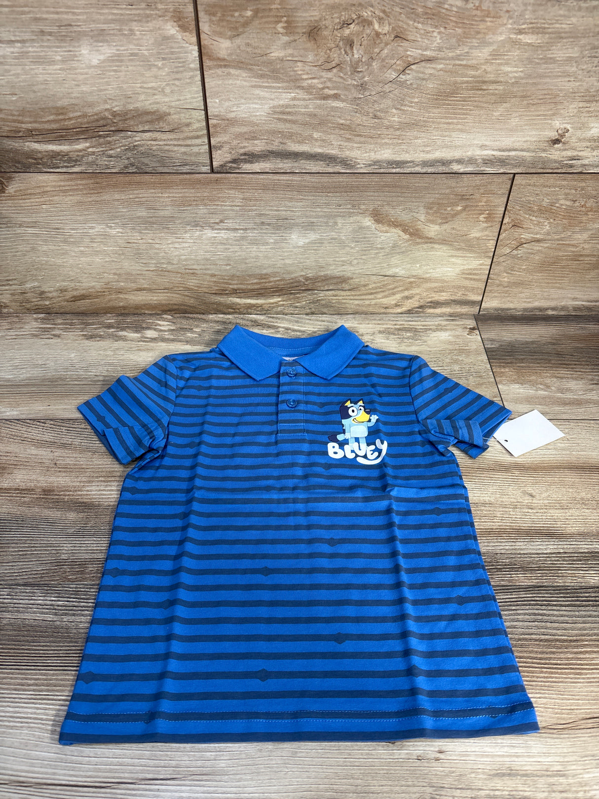 NEW Jumping Beans x Bluey Striped Polo Shirt Blue sz 4T