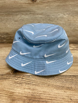 Nike Bucket Hat With Swoosh Pattern Blue sz Infant