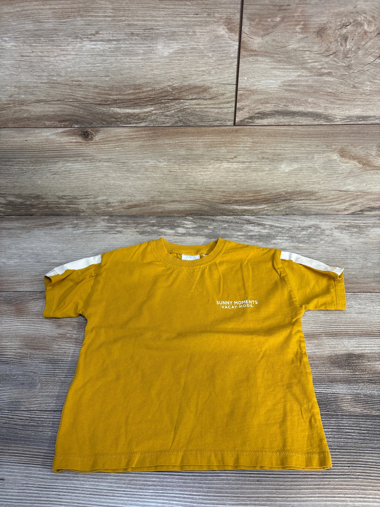 Zara Sunny Moments Vacay Mode Shirt Yellow sz 18-24m