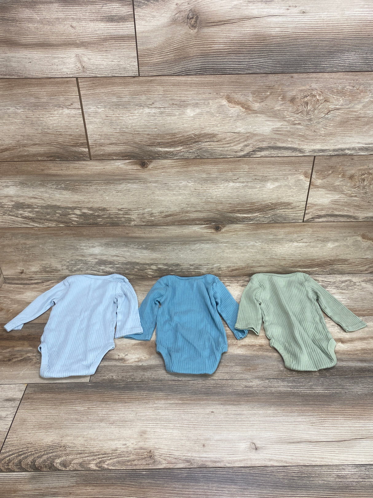 Cloud Island 3pk Bodysuits Blue/Green sz 3-6m