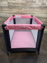 Dream On Me Nest Portable Play Yard, Black/Pink