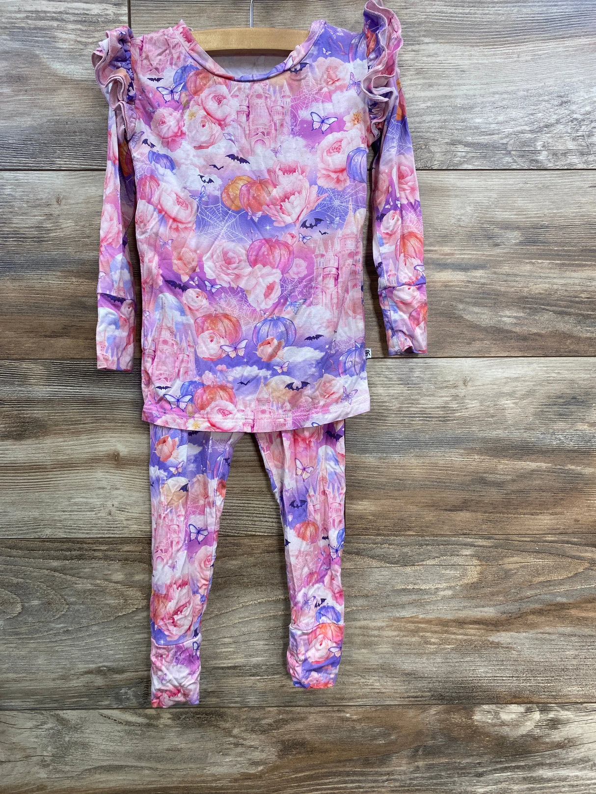Bums & Roses Romeo & Ghouliet 2pc Pajama Set Pink sz 2T