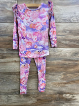 Bums & Roses Romeo & Ghouliet 2pc Pajama Set Pink sz 2T