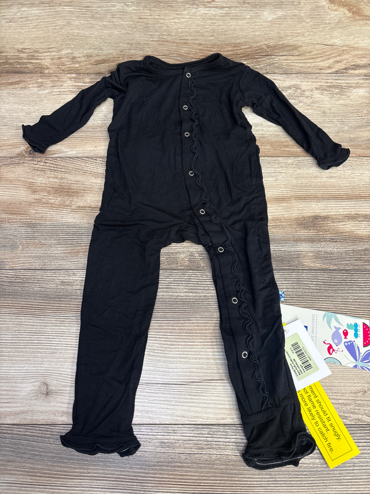 NEW KicKee Pants Muffin Ruffle Coverall Midnight sz 18-24m