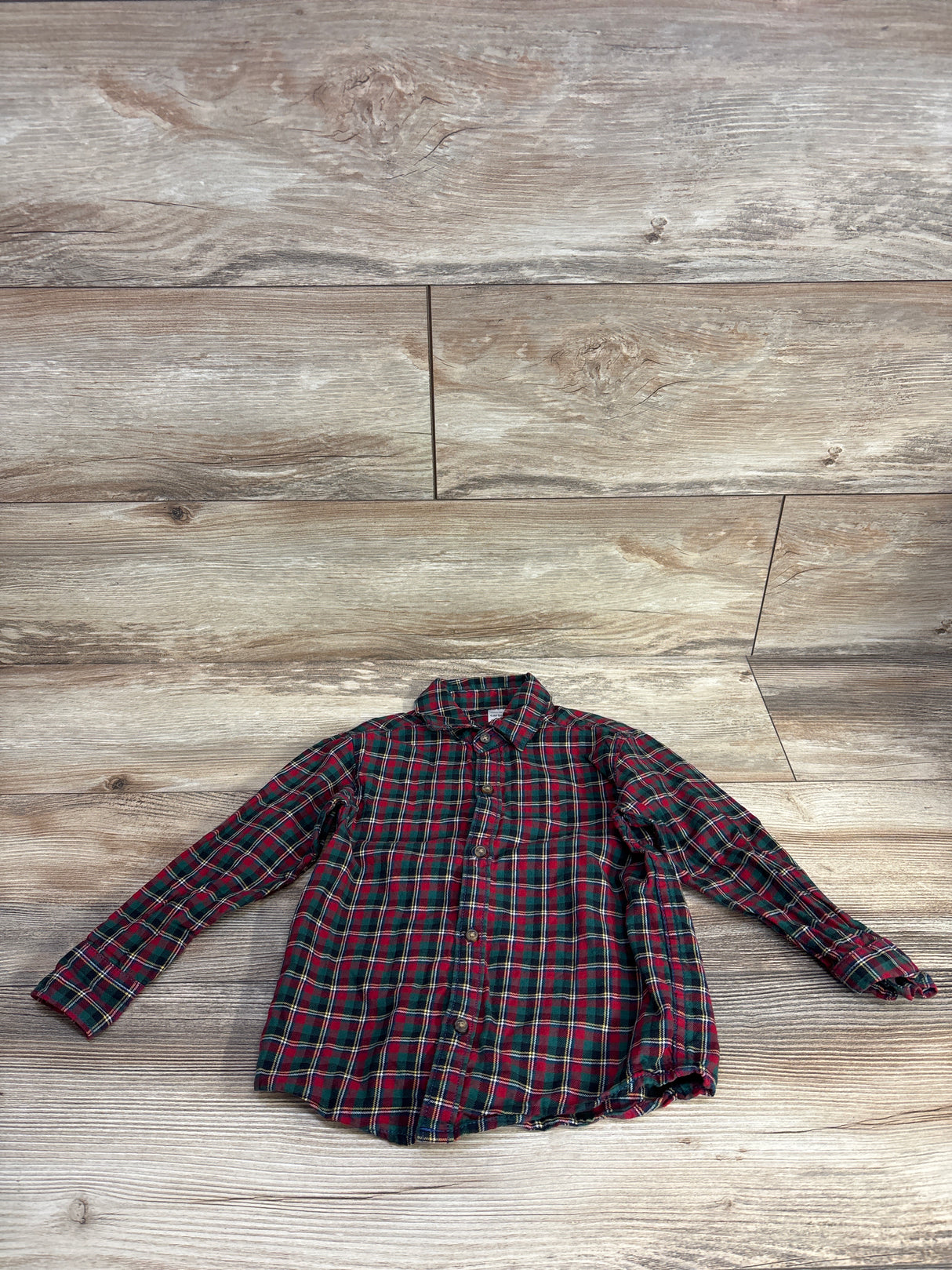 Carter's Plaid Button Up Shirt Red sz 3T