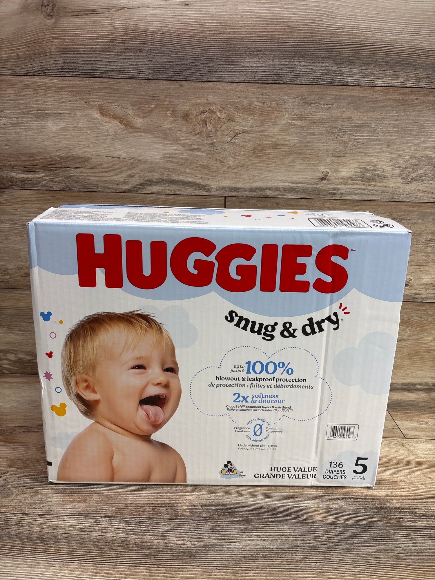 NEW Huggies Snug & Dry Diapers Size 5 136ct.