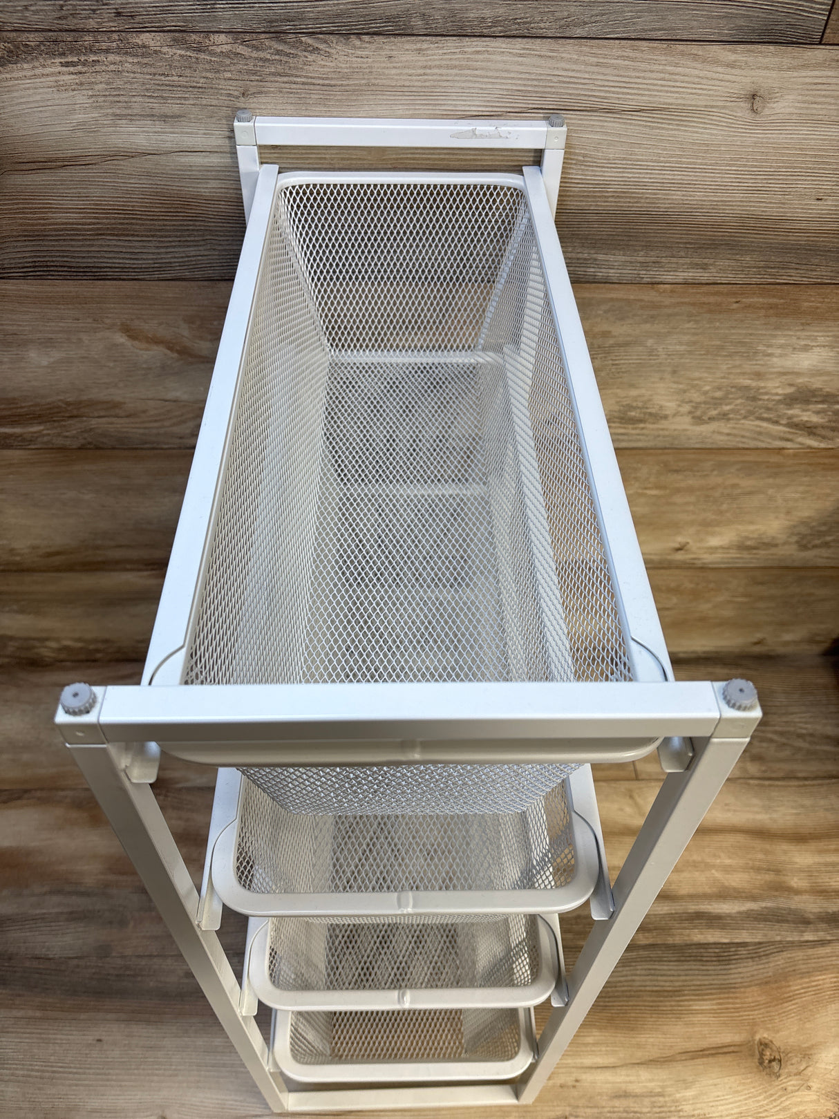 IKEA JONAXEL Metal Storage Baskets, White 4-Teir