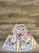 NEW Shein Colorful Graffiti Sleeveless Dress White sz 2-3Y