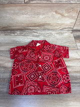 Sears Button-Up Shirt Red sz 6-9m