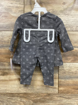 NEW Sterling Baby 2pc Ribbed Shirt & Bottoms Set Grey sz 6m