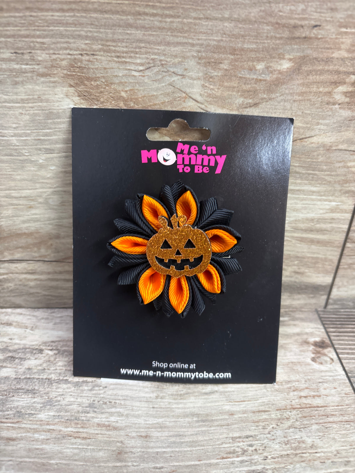 NEW Pumpkin Applique Ribbon Hair Bow