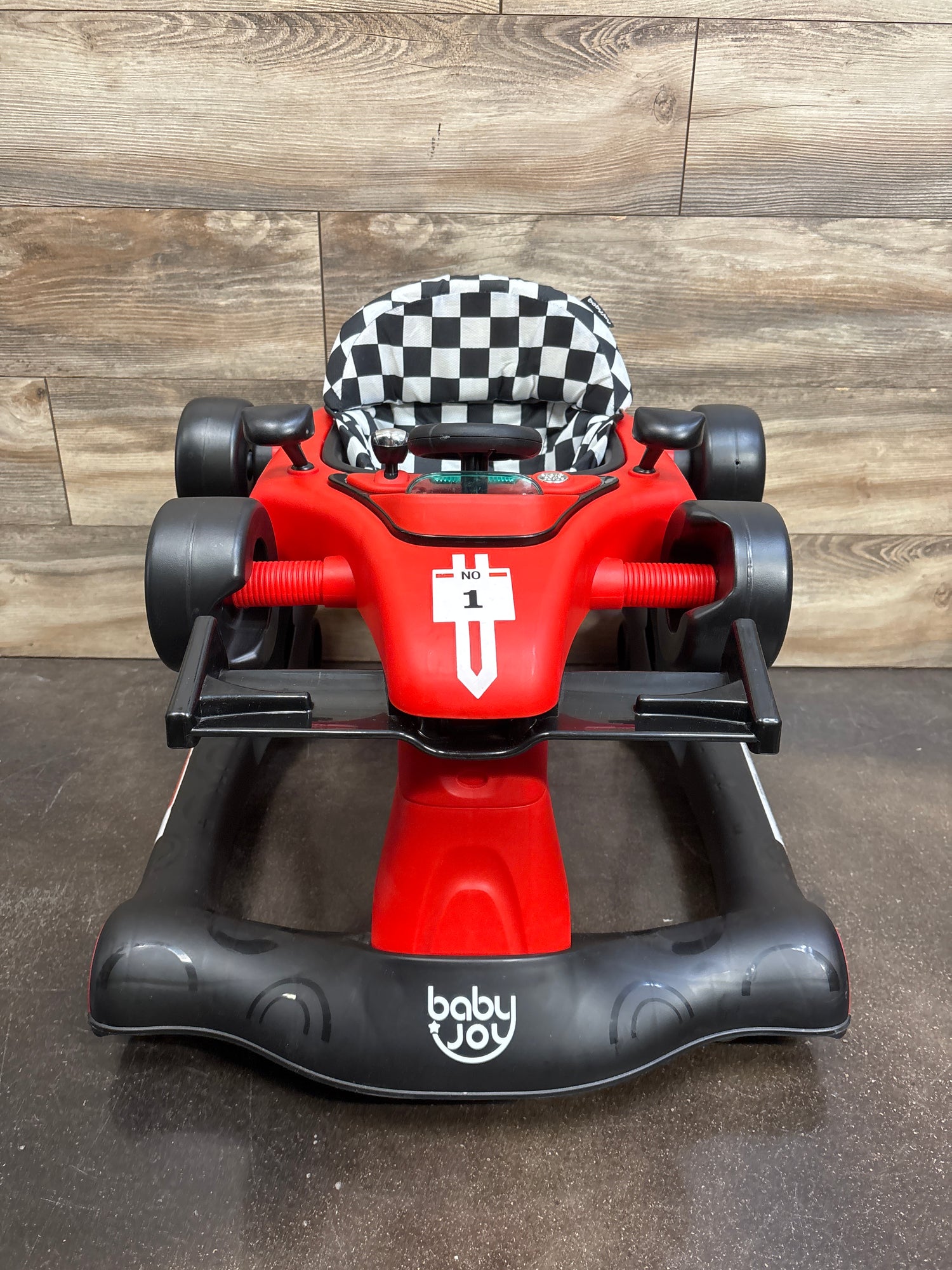 Baby Joy 4-in-1 Foldable Baby Activity Racecar Walker Red