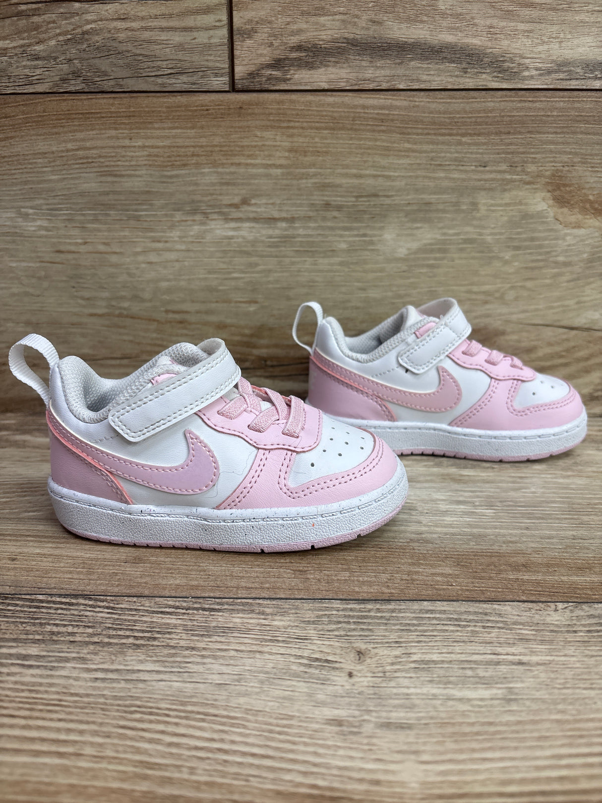 Nike Court Borough Low Recraft TD 'Pink Foam White' Sneakers sz 6c