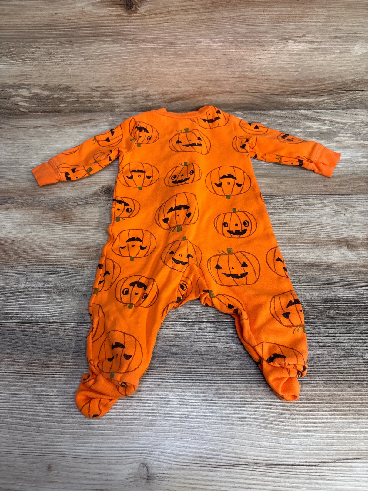 Carter's Pumpkin Print Sleeper Orange sz 3m - Me n Mommy To Be
