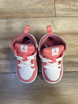 Jordan 1 Mid TD 'Coral Chalk/Desert Berry/White' Sneakers sz 5c