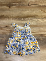 Tommy Bahama Belted Floral Romper Blue sz 18m