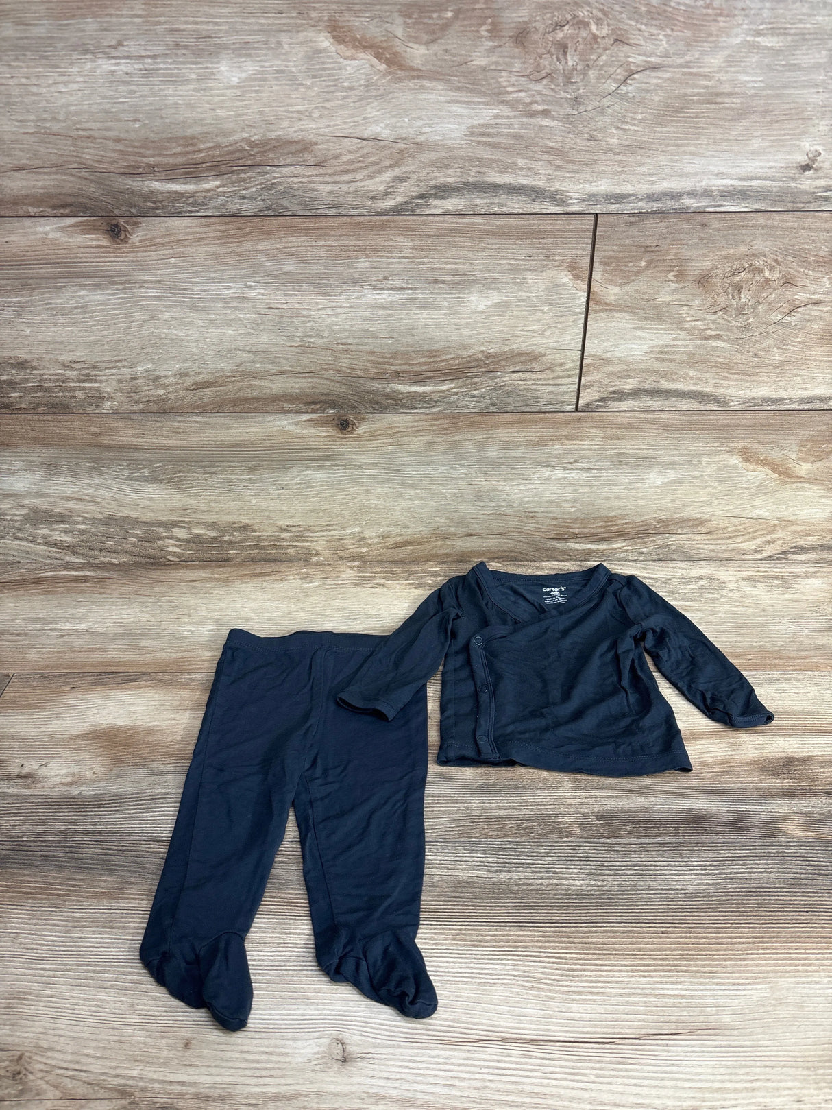 Carter's 2pc Kimono Shirt & Bottoms Set Navy sz 6m