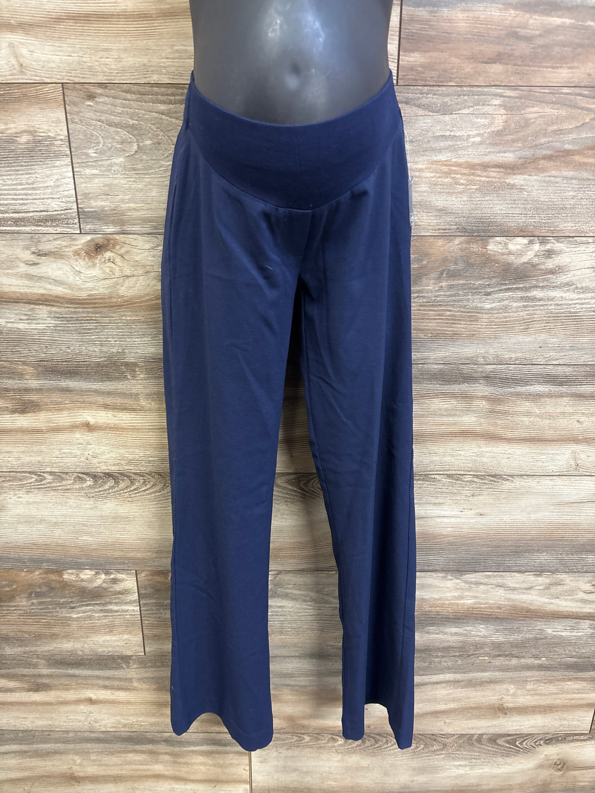 NWOT Three Seasons Maternity Straight Leg Woven Dress Pants Blue sz Small