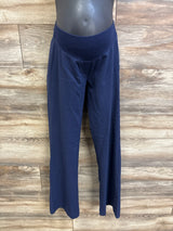 NWOT Three Seasons Maternity Straight Leg Woven Dress Pants Blue sz Small