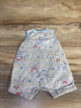 Disney Baby Mickey Mouse Henley Romper Grey sz 3-6m