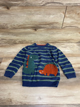 Nutmeg Knitted Dinosaur Sweatshirt Navy sz 5T-6