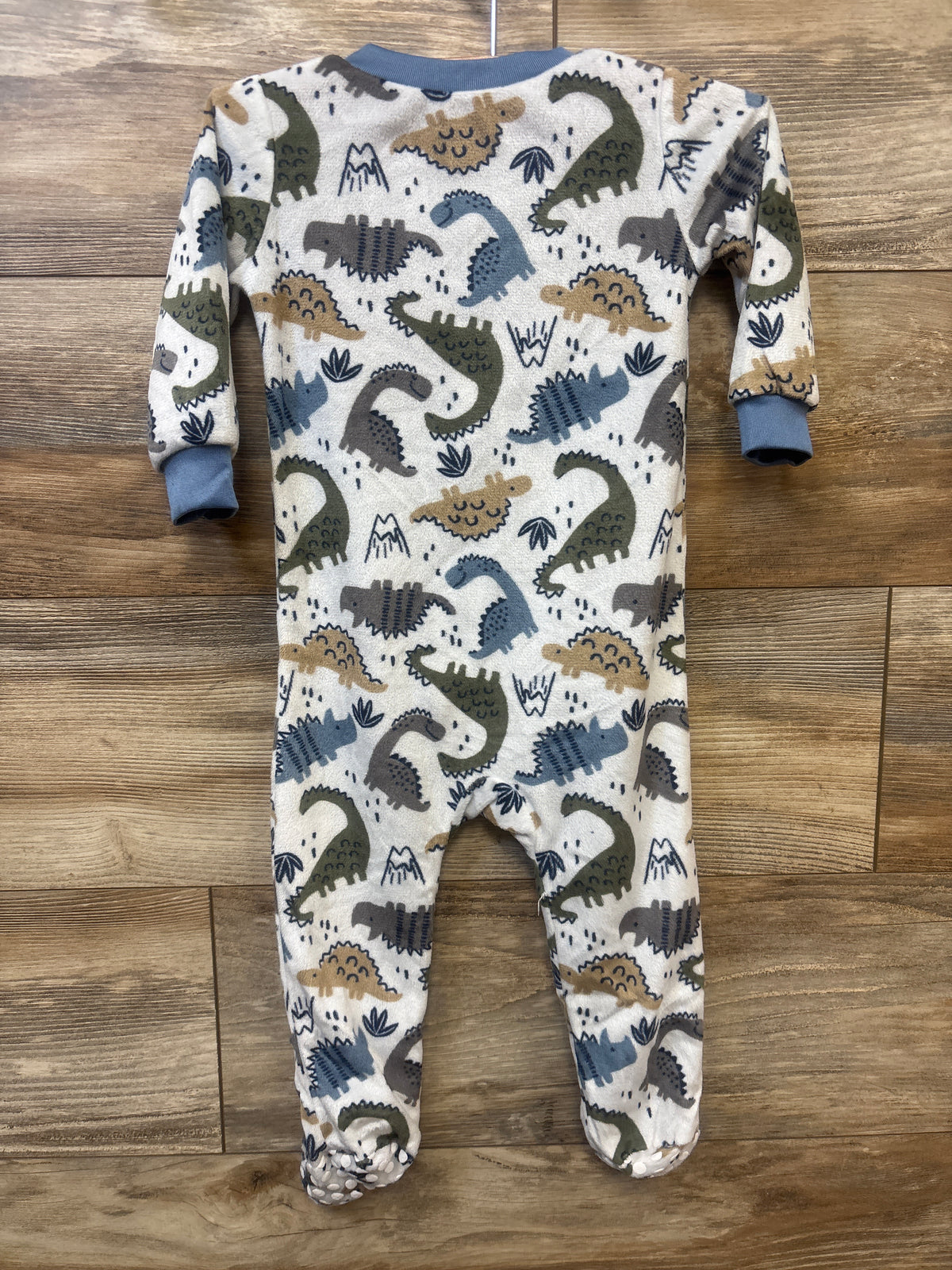 Little Ricky's Dinosaur Blanket Sleeper White sz 18m