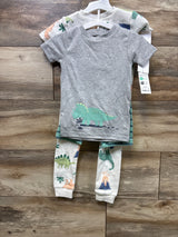 NEW Just One You 4pc Dinosaur Pajama Set Grey sz 2T