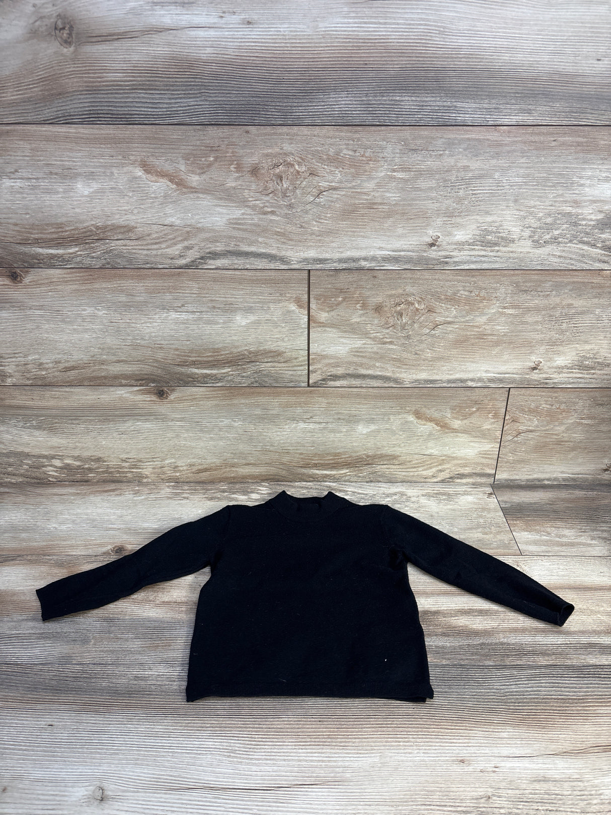 Zara Long Sleeve Knit Turtleneck Shirt Black sz 3-4T