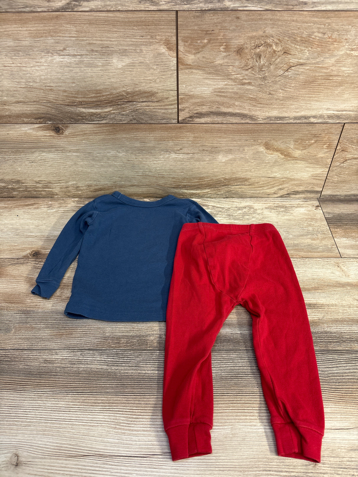 Baby Gap 2pc Firetruck Pajama Set Blue sz 18-24m