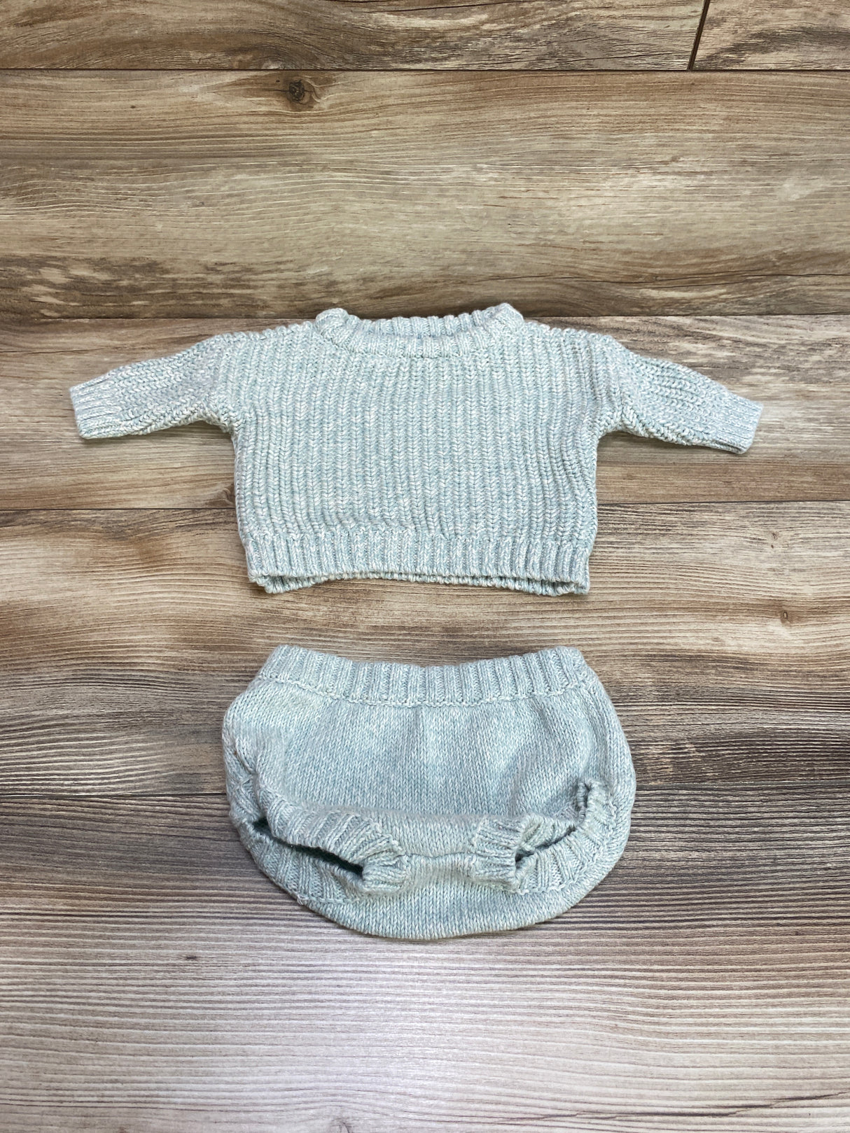 Old Navy 2pc Knit Sweater & Bloomer Set Green sz Newborn