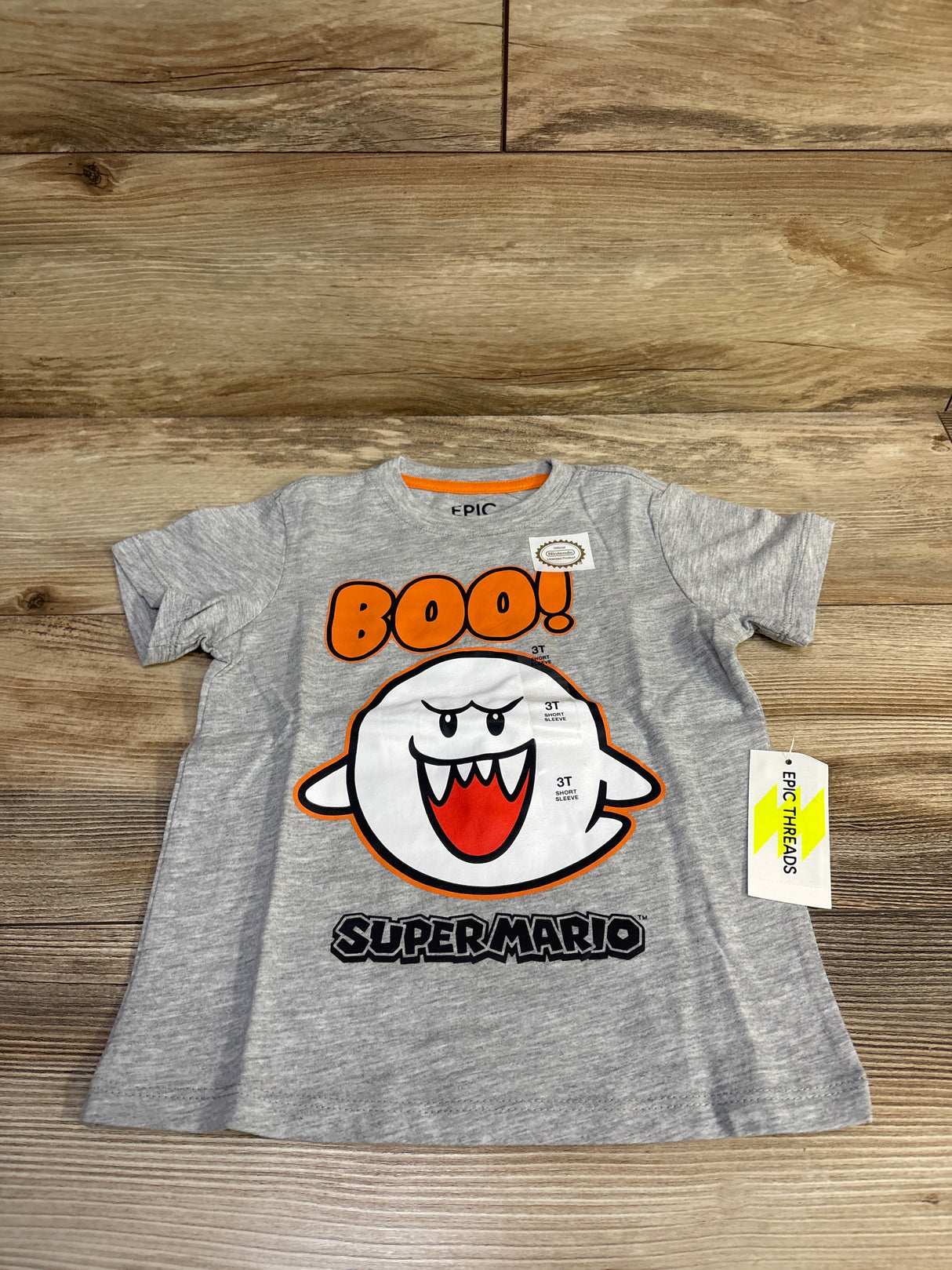 NEW Epic Threads x Super Mario Boo! Shirt Grey sz 3T