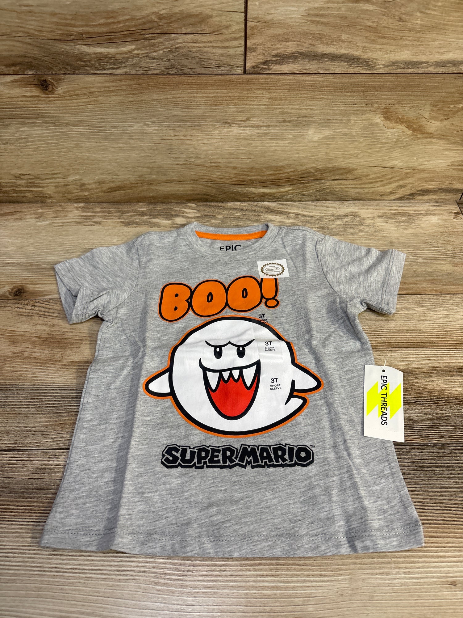 NEW Epic Threads x Super Mario Boo! Shirt Grey sz 3T