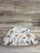 Carter's Floral Pullover Sweatshirt Ivory sz 24m