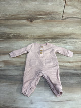 Cloud Island Textured Henley Coverall Pink sz 0-3m