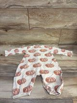 Kate Quinn Button-Front Pumpkin Coverall Ivory sz 18-24m