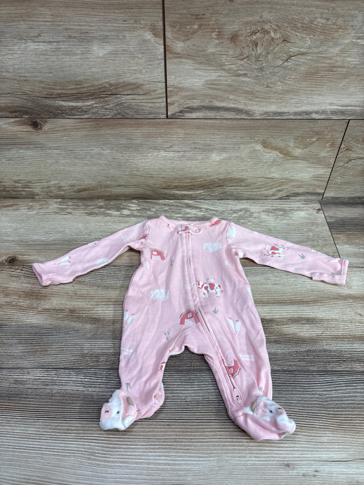 Just One You Farm Sleeper Pink sz Newborn