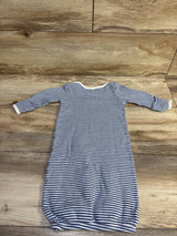 Touched By Nature Striped Sleeper Gown Navy sz 0-6m