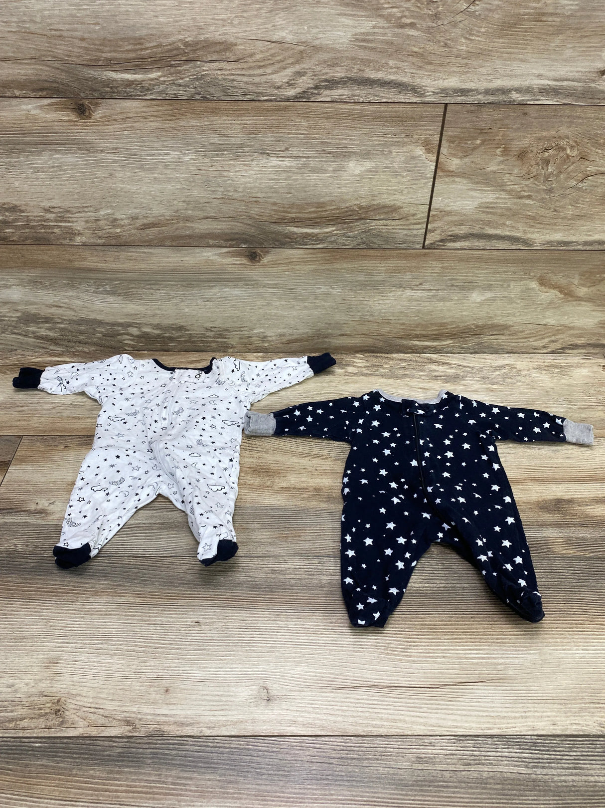 Gerber 2pk Sleepers Black/White sz Preemie