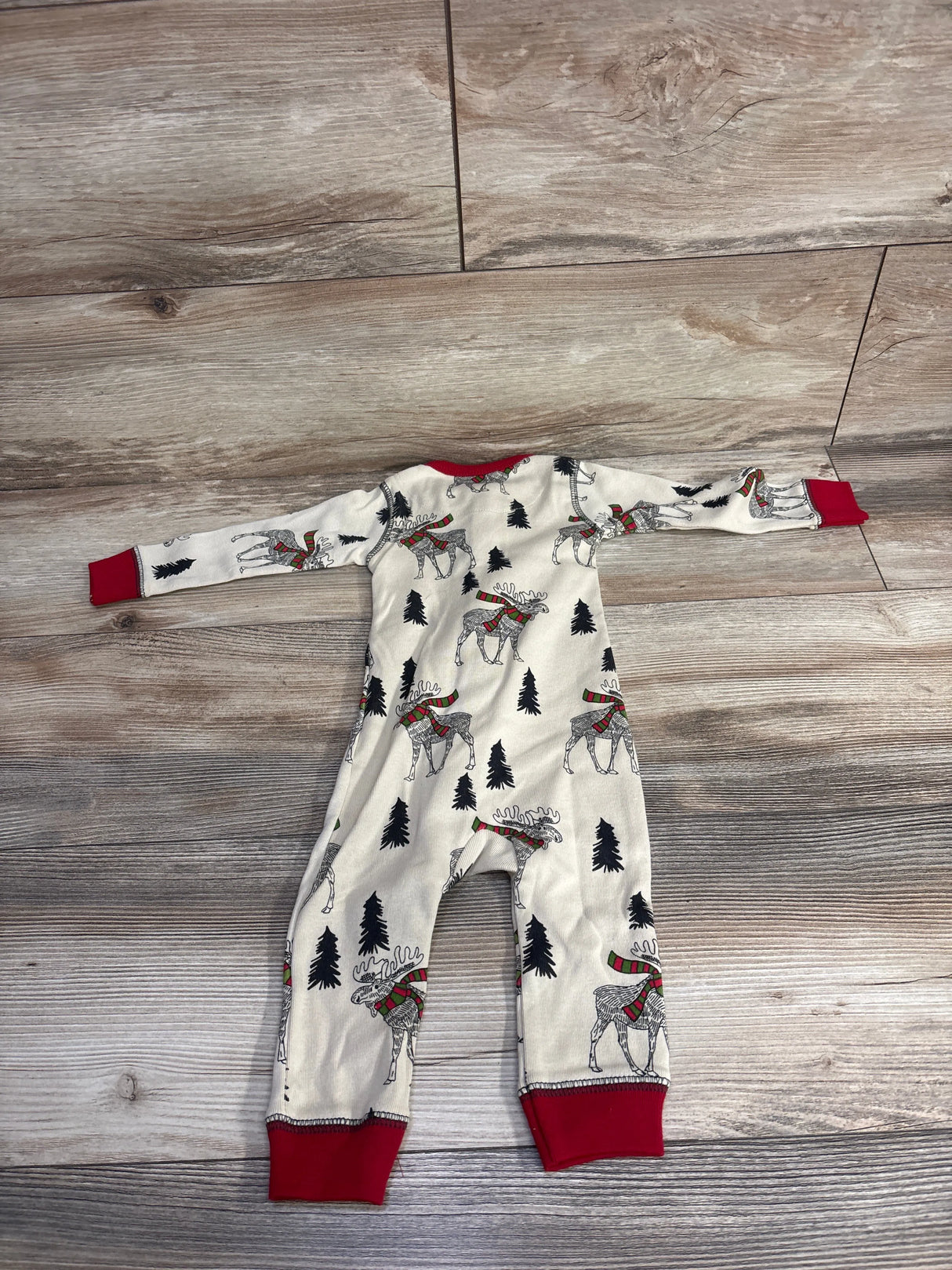 Lazy One Moose Christmas Sleeper Tan sz 6m