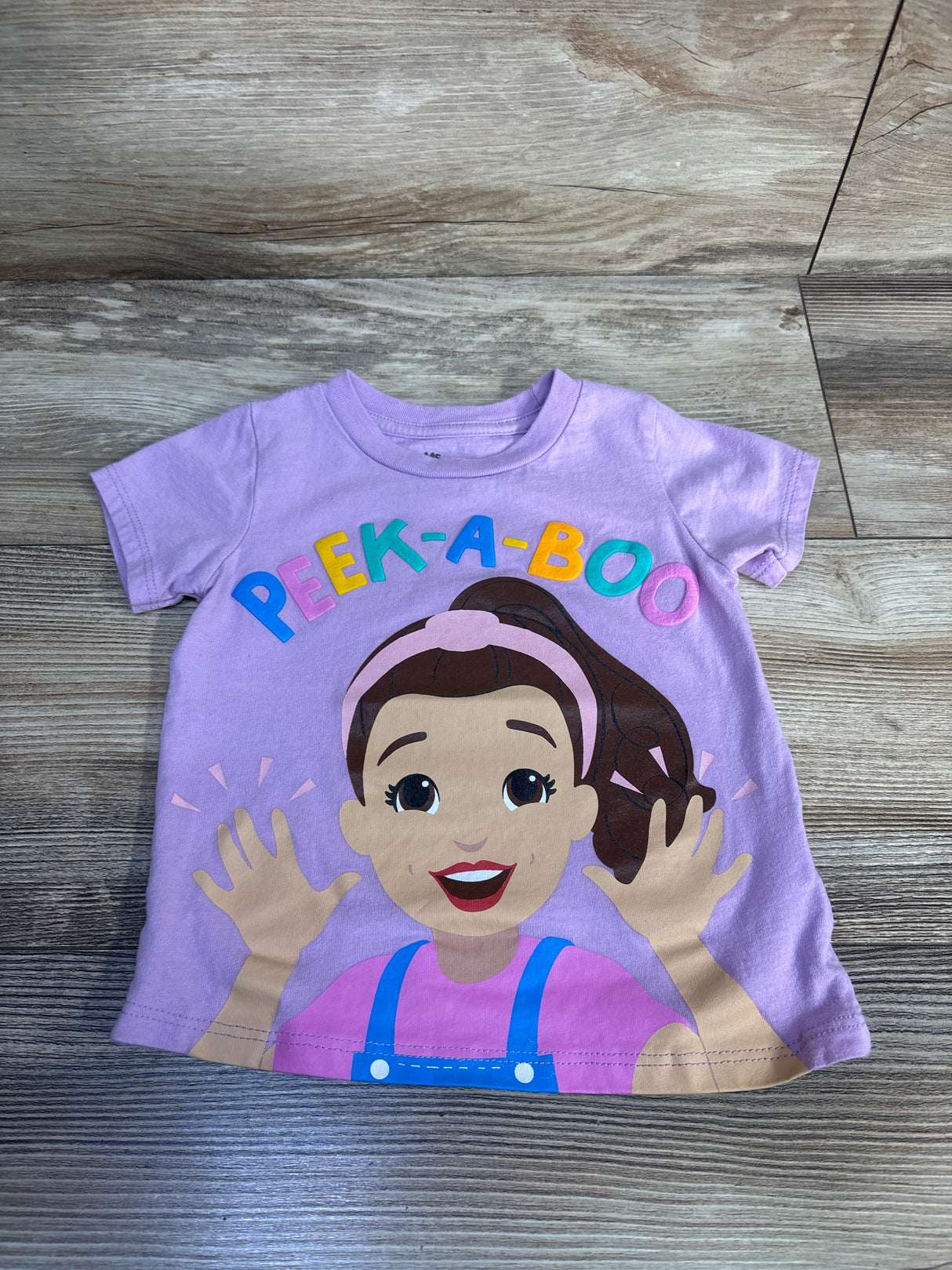 Ms. Rachel Peek-a-Boo Shirt Purple sz 2T