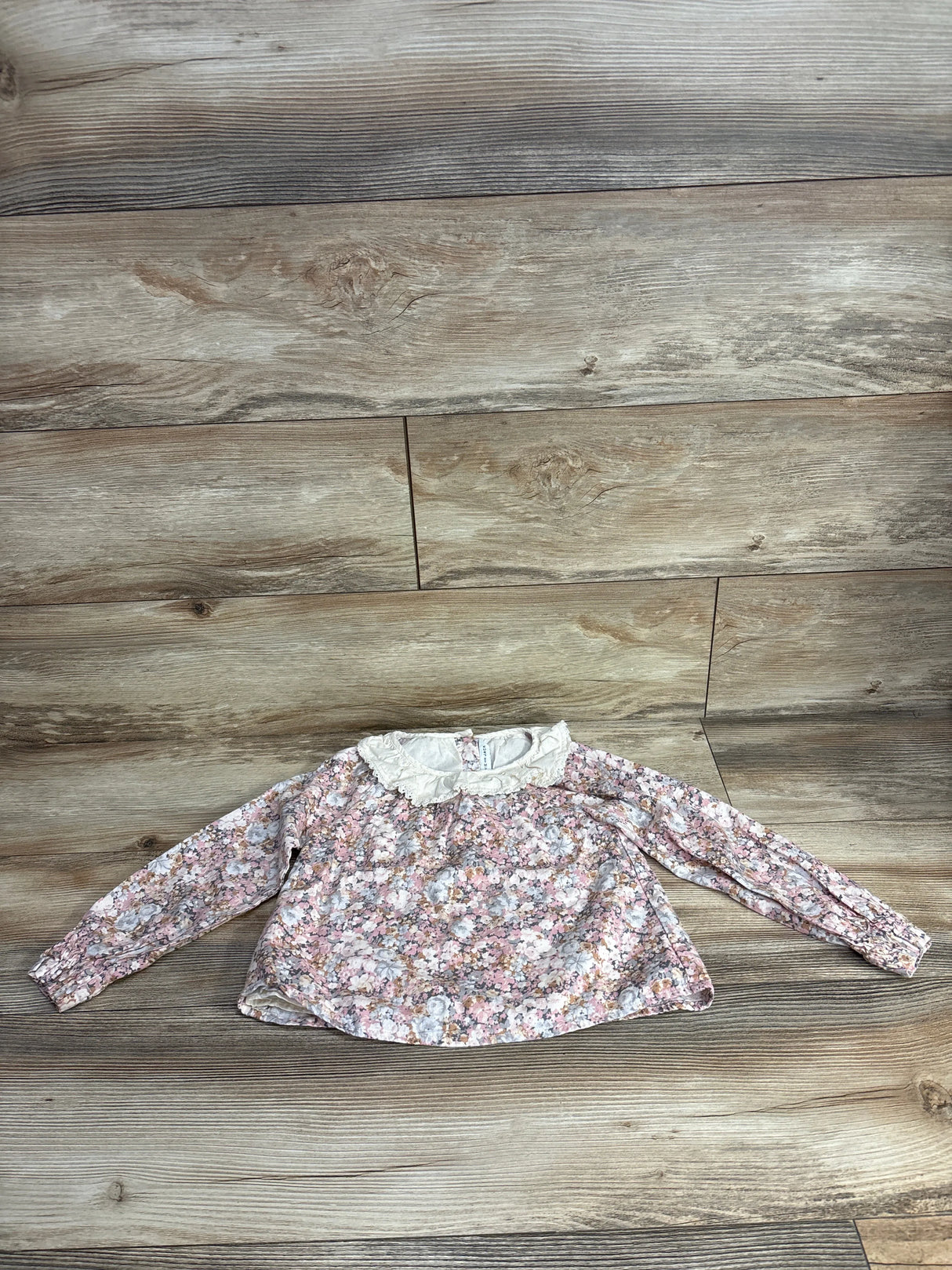 Janie & Jack Floral Ruffle Collar Top in Nutmeg Cream Floral sz 4T