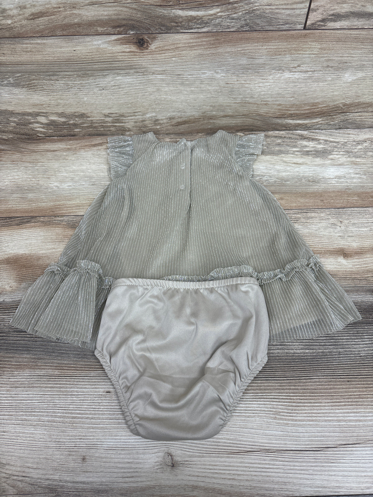 Cat & Jack 2pc Metallic Tulle Dress & Bloomers Set Gold sz 12m